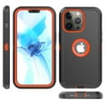 thumbnail image 5 of Xhy iPhone 13 Pro Case + Screen Protectors, Heavy Duty Hard Shockproof Armor Protector Case Cover for iPhone 13 Pro Phone Case (Black+Orange), 5 of 7