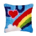 thumbnail image 1 of Bearachild Kits de fabricación de cojines con diseño de iris, bricolaje, para tacto personalizado, buena decoración, kits de gancho de pestillo Decoración del hogar ZD094 arcoiris verde, 1 of 6