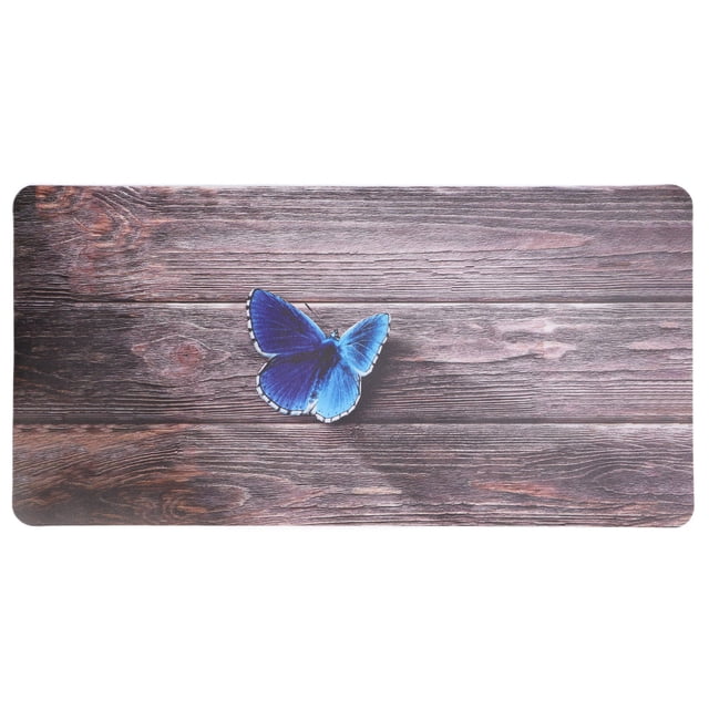 Alfombrilla de ratón de piel sintética con diseño de mariposas, fácil de limpiar, gruesa, resistente al desgaste, para juegos, para oficina y hogar, 400 x 800 x 2 mm