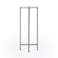 thumbnail image 2 of Nigella White Marble And Silver Cross Legs Side Table, 2 of 7