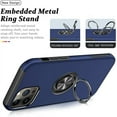 thumbnail image 4 of Kick Stand Case for iPhone 13 Pro Heavy Duty with Magnetic Ring Case {Shock Proof-Built in Kickstand - Dual Layer Rubber- iPhone 13 Pro} Color Blue - By Entronix, 4 of 7