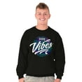 thumbnail image 5 of Retro Galaxy Positive Hippie Quote Sweatshirt for Men or Women Brisco Brands X, 5 of 6