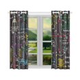 thumbnail image 2 of CADecor Fun Education Window Kitchen Curtain, Physical Formulas Window Treatment Panel Curtains,26x39 inches,Set of 2, 2 of 3