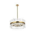 thumbnail image 5 of Serephina 25 inch crystal round pendant light in satin gold, 5 of 9