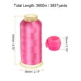 thumbnail image 2 of Uxcell Polyester Embroidery Thread and Thread Spools Savers Kit, Dark Hot Pink Pink, 2 of 6