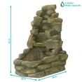 thumbnail image 4 of Sunnydaze Stone Falls Fiberglass Outdoor Water Fountain, 4 of 11