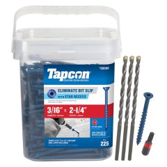 

Tapcon Tapcon - 28560 - 2-1/4 in. L Star Flat Head Concrete Screws 225/Pack