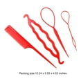 thumbnail image 4 of Cheveux Outil Queue de Cheval Durable Élastique Coiffure Accessoire Bonne Boucle Queue Coiffure Coiffure Décorations Fournitures de Beauté pour les Filles Rouge, 4 of 6