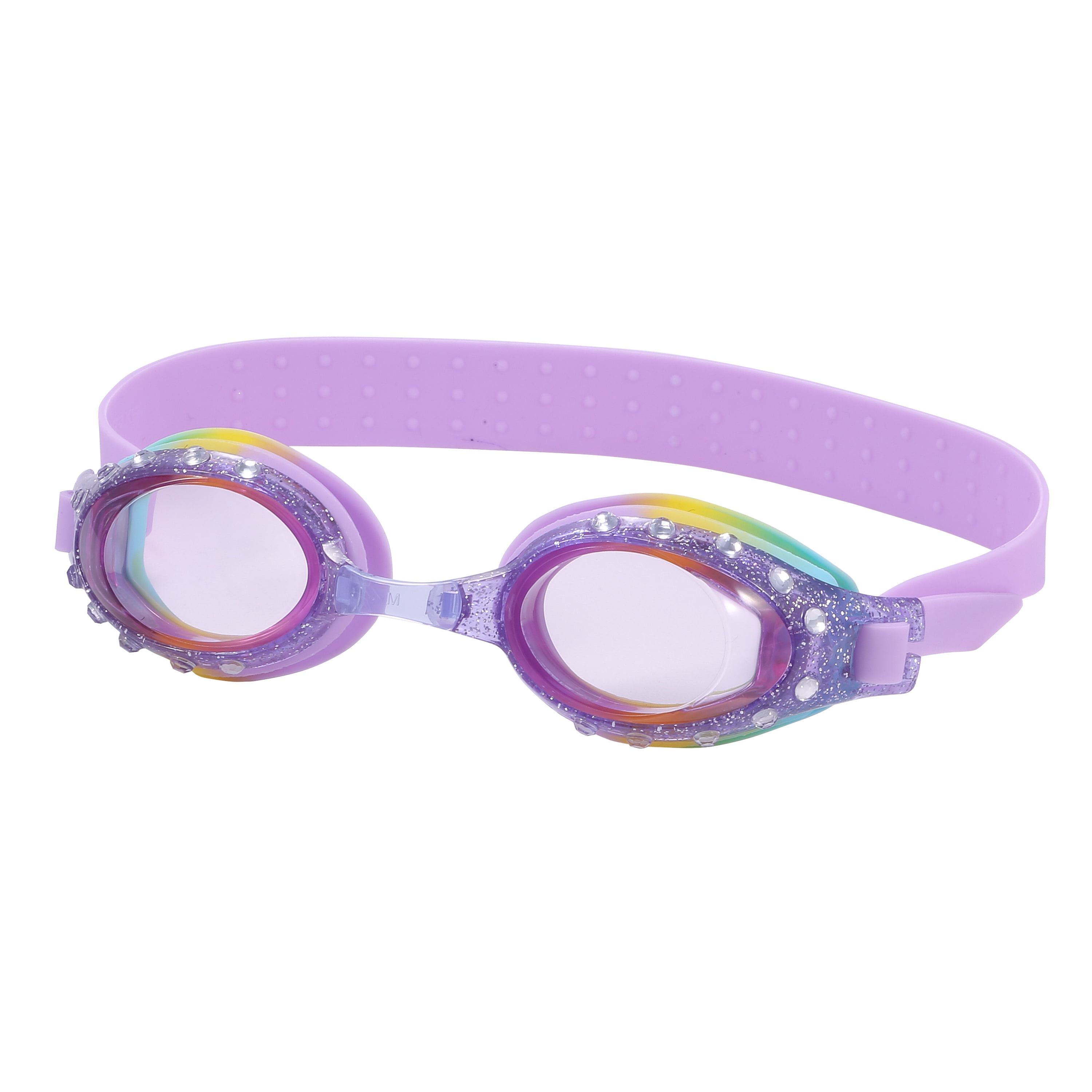 Youth Rhinestone Swim Goggle Purple