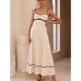 thumbnail image 2 of Summer fashion color-blocked sexy backless halter dress, 2 of 6