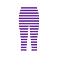 thumbnail image 4 of BRGZLK Women's Stretchy Pants Casual Comfy High Waist Summer Stripe Print Slim Base Layer Seven Points Pants for Summer 2026 Purple L, 4 of 5