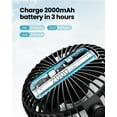 thumbnail image 4 of Portable Stroller Fan, Battery Operated Clip On, 3 Speed Rechargeable, 360° Rotate for Car  Crib Travel Black, 4 of 6