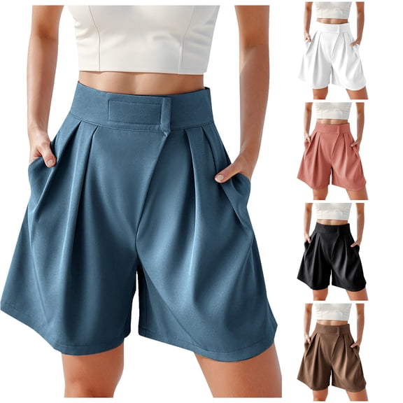 TinyBloomm Chub Rub Shorts for Women Women's Wide Leg High Waisted Shorts Summer Casual A Line Shorts With Pockets, Size XXL