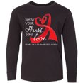 thumbnail image 3 of Inktastic Show Your Heart Some Love Heart Health Awareness Month Long Sleeve Youth T-Shirt, 3 of 5
