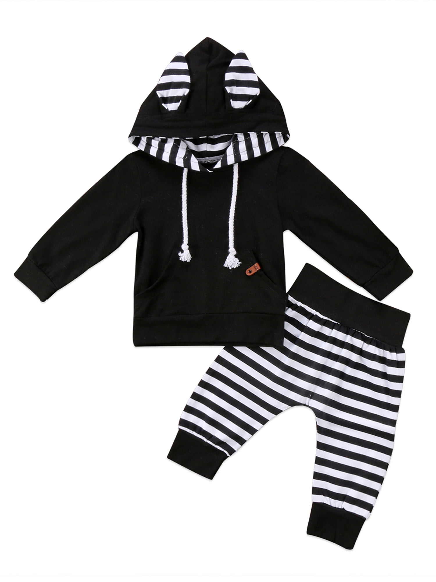 2PCS Toddler Kids Baby Boys Tops Hoodie T-shirt Shorts Pants Outfits Clothes US