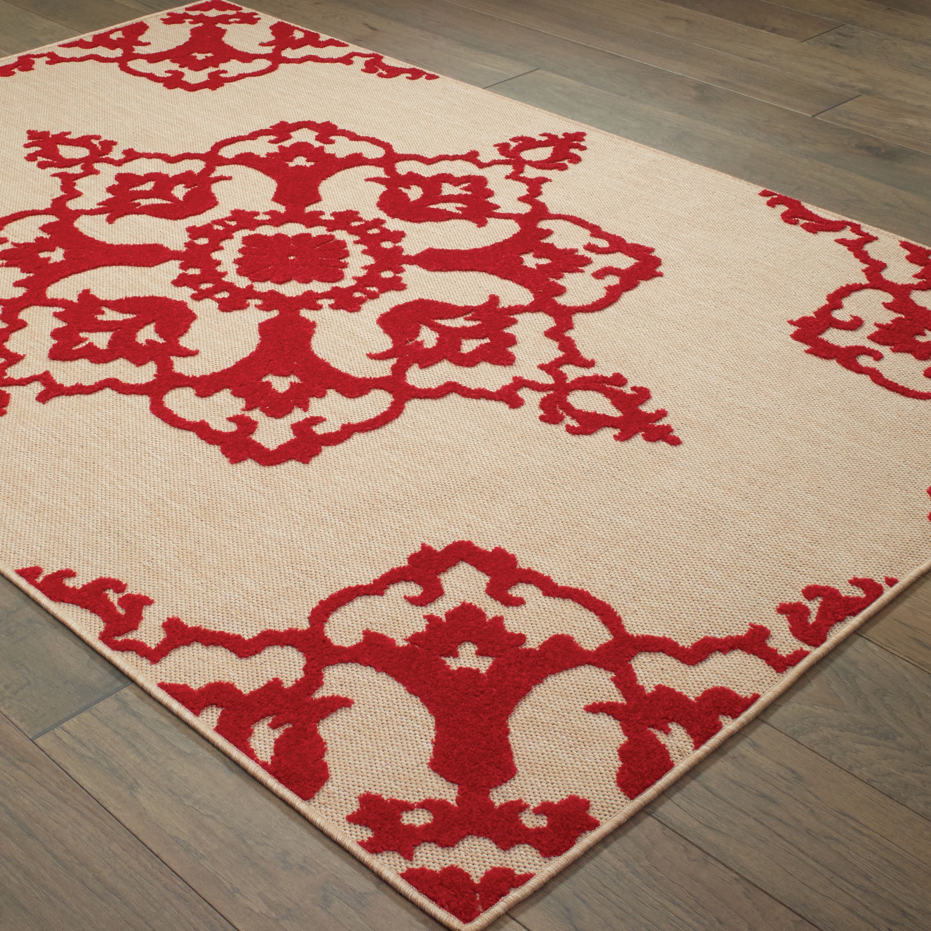 Avalon Home Catalina Center Medallion Indoor/Outdoor Mixed Pile Area Rug