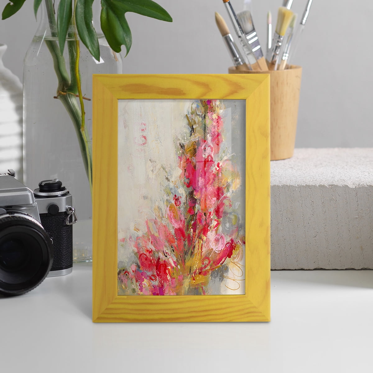 Flip Side - Framed Print w/glass - Sunflower Yellow