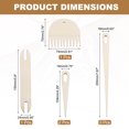 thumbnail image 2 of Uxcell Hand Loom Stick Set, 7pcs Knitting Tools Including Wood Weaving Crochet Needle Wooden Shuttle Wood Weaving Comb, 2 of 5
