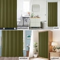 thumbnail image 6 of Green Solid Color Fabric Shower Curtain Dark Olive Washable Shower Curtains for Bathroom, Waterproof Bath Curtain with Hooks Home Decor 36x72in, 6 of 8