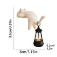 thumbnail image 3 of White Cat Bookshelf Light Featuring 3D Printed Design with Warm Ambient Glow, Modern Table Lamp for Home Office Decor and Cozy Bedroom Lighting, Unique Cat Lover Gifts for, 3 of 6