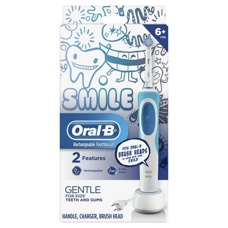 Oral-B Kids Electric Toothbrush with Sensitive Brush Head and Timer, Powered by Braun, for Kids (Best Dildo For Oral)