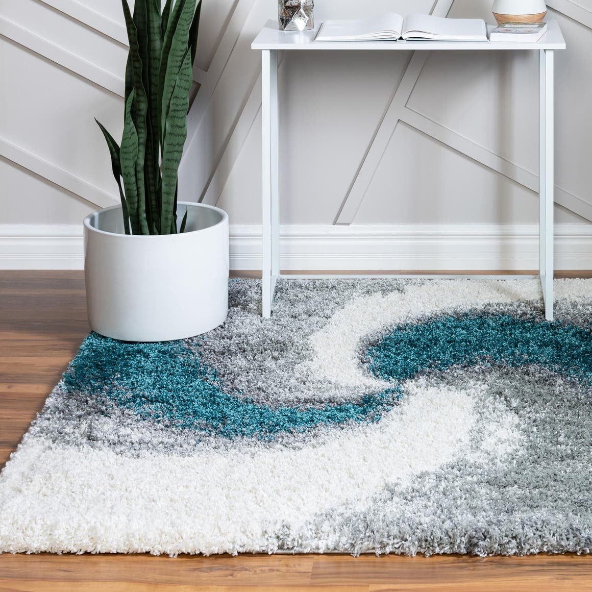 4 Ft Square Turquoise Rug Perfect, Gray And Turquoise Rug