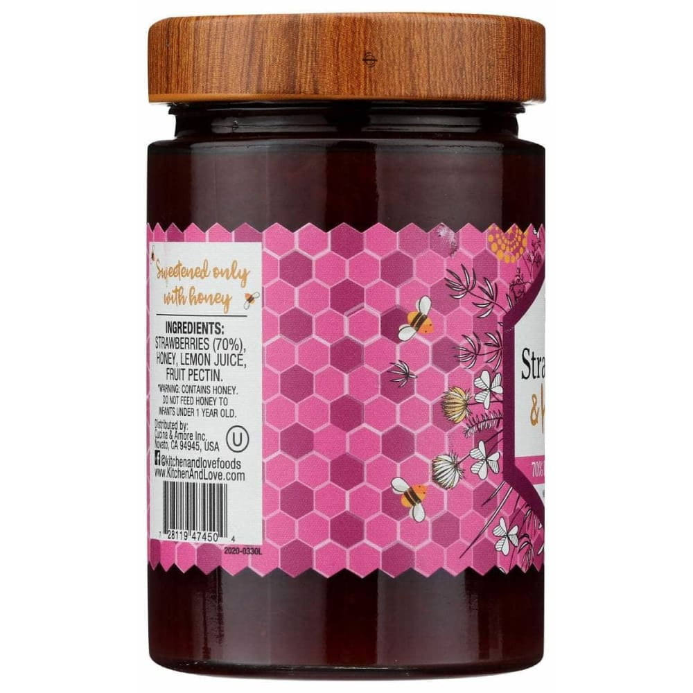 (Pack of 6) Kitchen and Love Strawberry Preserve Honey 12.3 Oz