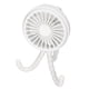 thumbnail image 2 of Mini ventilador portátil de 3 velocidades, giratorio 360°, recargable, con trípode flexible para oficina, dormitorio, camping, color blanco, 2 of 12