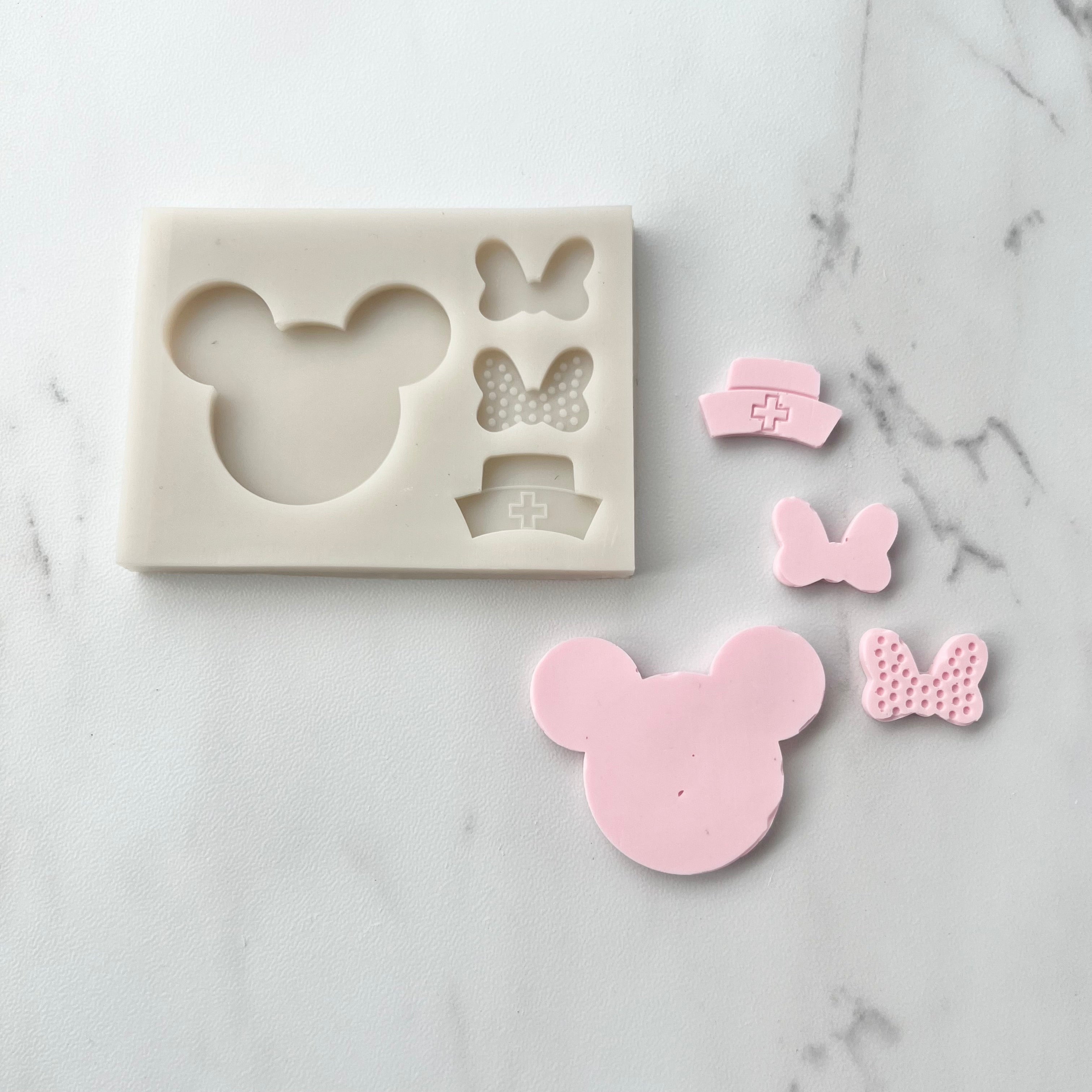 MICKEY SILHOUETTE WITH VARIETY BOW BAKING MOLD FOR CUPCAKES, CAKEPOPS, CHOCOLATE STRAWBERRIES, PRETZELS & RICE KRISPIES