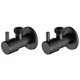 thumbnail image 1 of 2X VáLvula de ángulo Negro VáLvula de Parada de Agua de Acero Inoxidable 304 Accesorios, 1 of 5