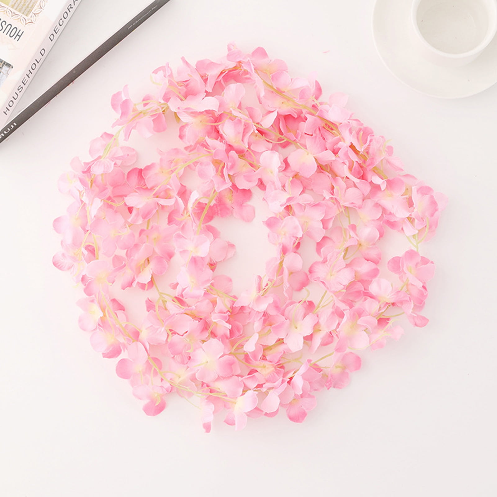 Cuteam Fake Flower DIY Not Withered Ornamental Fake Hydrangea Flower