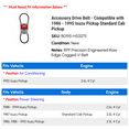 thumbnail image 2 of Accessory Drive Belt - Compatible with 1986 - 1995 Isuzu Pickup Standard Cab Pickup 1987 1988 1989 1990 1991 1992 1993 1994, 2 of 2
