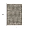 thumbnail image 3 of 5' X 8' Gray And Beige Diamond Area Rug With Fringe, 3 of 5