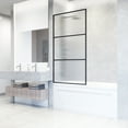 thumbnail image 5 of VIGO Divide 34 in. W x 62 in. H Framed Fixed Tub Screen Door in Matte Black with 3/8 in. (10mm) Fluted Glass, 5 of 12