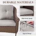 thumbnail image 5 of PARKWELL Outdoor Patio Loveseat Sofa,Weather Resistant Wicker Loveseat with Deep Seat Anti-Slip Cushion,Gray, 5 of 9