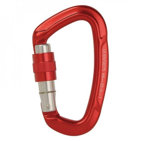 

Clearance Sale!1Pc 25KN Mountaineering Caving Rock Carabiner D Shaped Safety Climbing Master Screw Lock Buckle Escalade Equipement Red