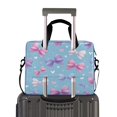 thumbnail image 2 of 16" Laptop Briefcase for Work Travel Laptop Shoulder Bag Carrying Handbag Laptop Case Pink and Purple Bows, 2 of 8