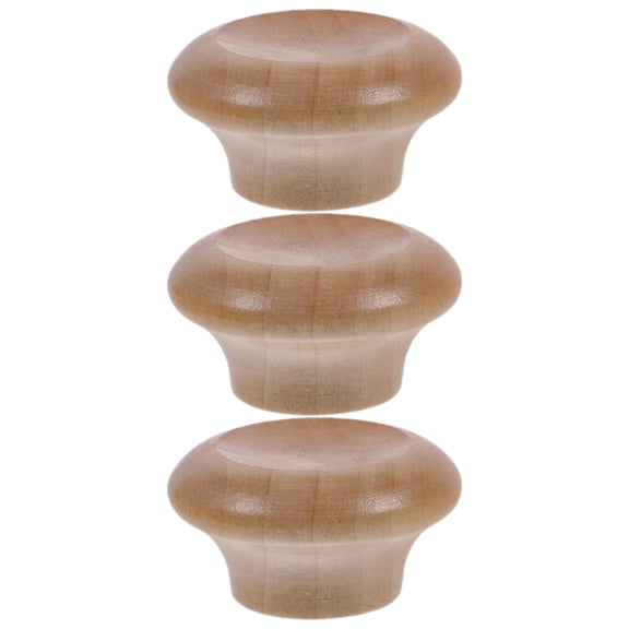 3pcs Solid Wood Pot Lid Knobs Heat Insulated Pan Lid Holding Handle Replacement