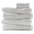 thumbnail image 1 of Toallas de baño para el baño - Toallas de baño de lujo de algodón - Juego de toallas de baño ultra suaves y muy absorbentes, juego de 6 piezas (4 toallas de baño, 2 toallitas) - Blanco, 1 of 5