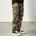 thumbnail image 2 of CONZONE Mens Baggy Cargo Pants Camouflage Y2K Elastic Waist Cargo Pants for Men Lightweight Relaxed Fit Streetwear Workout Trousers With Pockets, 2 of 6