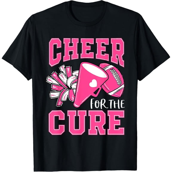 Cheer For Cure Breast Cancer Awareness Cheerleader T-Shirt