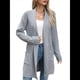 thumbnail image 3 of Cárdigan de Larga de Otoño para Mujer, Moderno Cárdigan de Punto Holgado con Bolsillos y Abertura Frontal para Invierno. Gris XL, 3 of 10