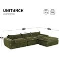 thumbnail image 2 of Modern Modular Sectional Sofa with Ottoman, Chenille Cloud Couch, Deep Seat High-Density Foam, Legless Floor Design, Free Combination Comfy Sofa for Living Room & Apartment, 2 of 7