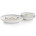 thumbnail image 2 of Gibson Home Tijuana 5-Piece Fine Ceramic Pasta Bowl Set, Multicolor/White, 2 of 5