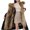 Beige, variant on Lovskoo Womens Winter Coats Hooded Quilted Jacket Loose Casual Faux Fur Lined Thickened Warm Mid Length Long Sleeve Cotton Padded Jacket Black