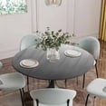 thumbnail image 2 of Grey Ombre Fitted Tablecloth with Elastic Edged, Round Table Cloth for Dining Table, Contemporary Gradient Abstract Art Waterproof Oil Proof Table Cover for Indoor Outdoor 45"-54", 2 of 8