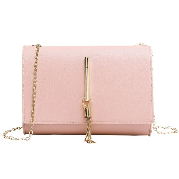 Modstep Clutch Purse for Women Tassel Leather Phone Crossbody Shoulder Bags for Ladies Evening Wedding Party Cocktail Prom Pink