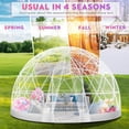 thumbnail image 5 of Esheno Garden Dome Tent 12*7.2FT PVC Transparent Cover Weatherproof Geodesic Bubble for Patio Party Greenhouse (Green Style 1), 5 of 6