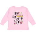 thumbnail image 3 of Inktastic This Princess is Five 5th Birthday Girls Long Sleeve Toddler T-Shirt, 3 of 5