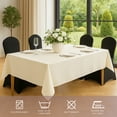thumbnail image 3 of 60"x 126" Rectangle Polyester Tablecloth Ivory- 1pc. for Home décor, Weddings, Party events, or Restaurants., 3 of 5